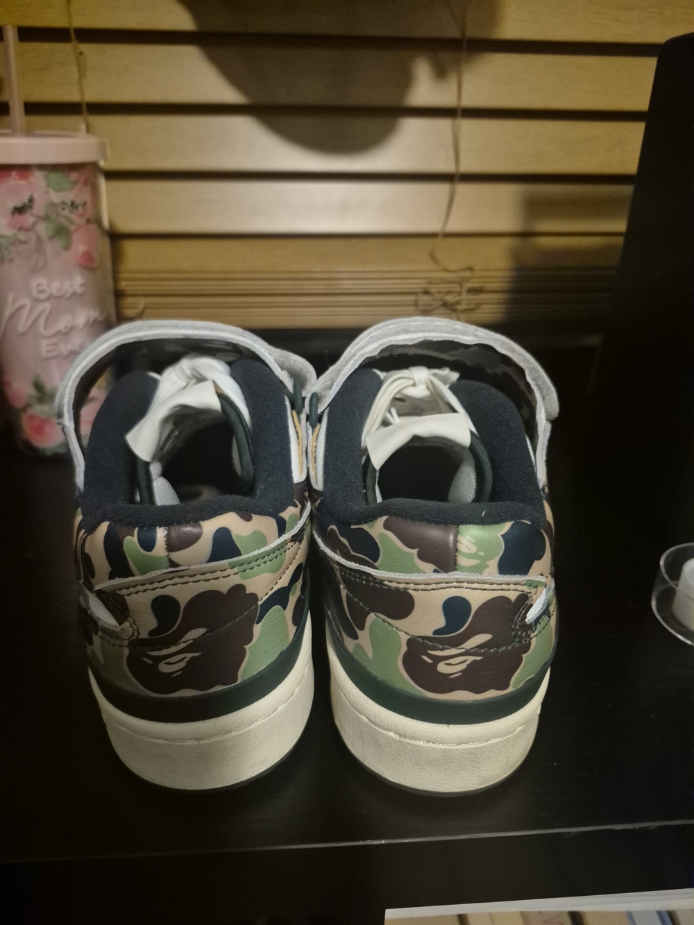 A Bathing Ape x adidas MENS' Camouflage Low-Top Sneakers - Green/White - Picture 3 of 4